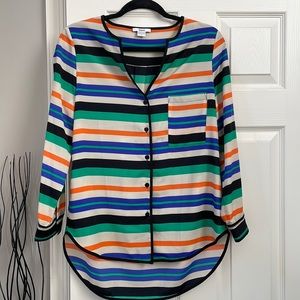 Bar III Striped Blouse